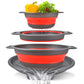 🥗✨ Passoire pliable multifonction – Égouttoir avec base de vidange, compacte et pratique, lavez et égouttez vos aliments sans encombrer votre cuisine, puis rangez-la à plat 🌿👌