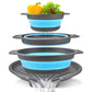 🥗✨ Passoire pliable multifonction – Égouttoir avec base de vidange, compacte et pratique, lavez et égouttez vos aliments sans encombrer votre cuisine, puis rangez-la à plat 🌿👌