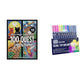 📢📢55 % DE RÉDUCTION !!! ✨ Livre de coloriage par numéro– sur fond noir, incluant des feutres aquarelle double pointe et une boîte de rangement !