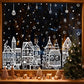 Ensemble d’Autocollants de Fenêtre « Village de Noël »