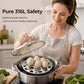 Grille de cuisson vapeur pliable en acier inoxydable pour œufs, compatible avec les casseroles