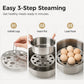 Grille de cuisson vapeur pliable en acier inoxydable pour œufs, compatible avec les casseroles