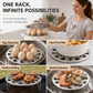Grille de cuisson vapeur pliable en acier inoxydable pour œufs, compatible avec les casseroles