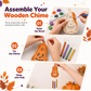 🎃 50% DE RÉDUCTION! 🪵 Kit créatif citrouille en bois – Carillon à vent DIY pour Halloween ✨