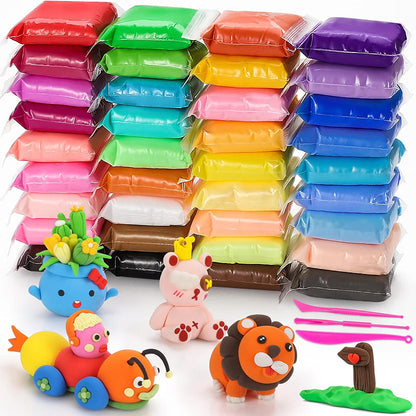 Ensemble d'argile légère multicolore