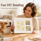 👣🖼️ Kit Cadre Souvenir Empreintes Bébé et Animaux – Triple Volet, Bois MDF et Prise d’Empreinte Précise