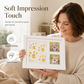 👣🖼️ Kit Cadre Souvenir Empreintes Bébé et Animaux – Triple Volet, Bois MDF et Prise d’Empreinte Précise