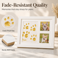 👣🖼️ Kit Cadre Souvenir Empreintes Bébé et Animaux – Triple Volet, Bois MDF et Prise d’Empreinte Précise