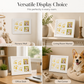 👣🖼️ Kit Cadre Souvenir Empreintes Bébé et Animaux – Triple Volet, Bois MDF et Prise d’Empreinte Précise