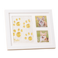 👣🖼️ Kit Cadre Souvenir Empreintes Bébé et Animaux – Triple Volet, Bois MDF et Prise d’Empreinte Précise
