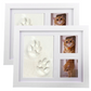 👣🖼️ Kit Cadre Souvenir Empreintes Bébé et Animaux – Triple Volet, Bois MDF et Prise d’Empreinte Précise