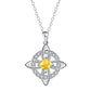Collier pendentif élégant à nœud celtique et nœud de sorcière