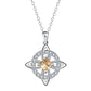Collier pendentif élégant à nœud celtique et nœud de sorcière