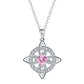 Collier pendentif élégant à nœud celtique et nœud de sorcière