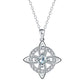 Collier pendentif élégant à nœud celtique et nœud de sorcière