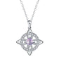 Collier pendentif élégant à nœud celtique et nœud de sorcière