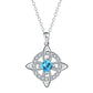 Collier pendentif élégant à nœud celtique et nœud de sorcière