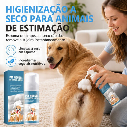 Shampoing mousse nettoyant sec sans eau pour chiens et chats