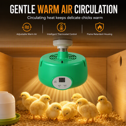🐣🌡️ Chauffage pour couveuse – Circulation d'air, réglage numérique et culot E27
