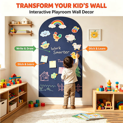 Tableau blanc magnétique autocollant pour dessin d'enfants