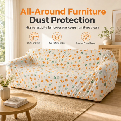 Housse de protection élastique imprimée pour lit et canapé