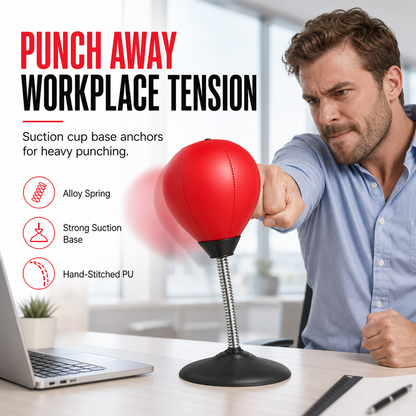 Balle de frappe à ventouse pour bureau, idéale pour soulager le stress