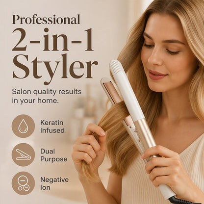 Portable Hair Straightener & Crimper