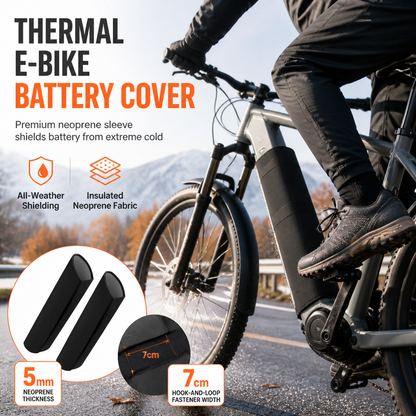 Electric Bike Lithium Battery Cover Neoprene Waterproof Dustproof and Cold Protection Protective Sleeve for E-Bike Frame