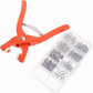 Kit de boutons-pression à clipser sans couture