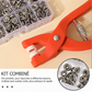 Kit de boutons-pression à clipser sans couture