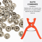 Kit de boutons-pression à clipser sans couture