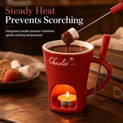 🍫 Mug en céramique pour chocolat 🕯️✨ Idéal pour un dîner romantique ou une soirée entre amis ! 🥂🍓