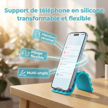 Support de téléphone flexible en silicone avec ventouse