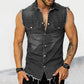 CHEMISE EN JEAN SANS MANCHES VINTAGE POUR HOMME