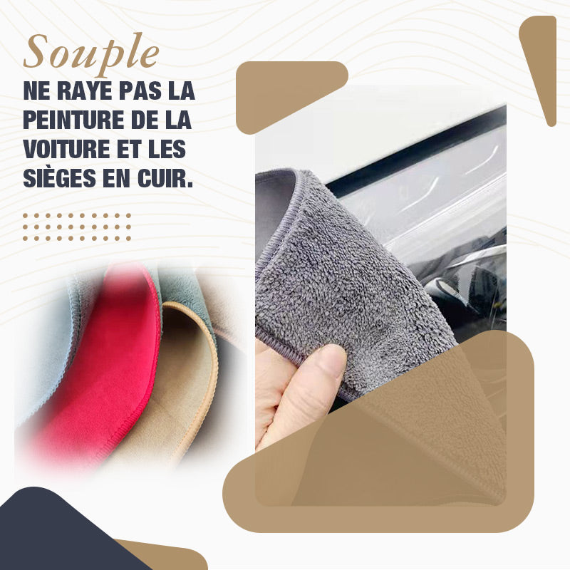 Chiffon de lavage auto super absorbant en cuir velours【Achetez 2, obtenez 1 gratuit】
