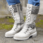 ✈Acheter 2 articles livraison gratuite✈bottes pour femmes tricotées avec boucle en dentelle