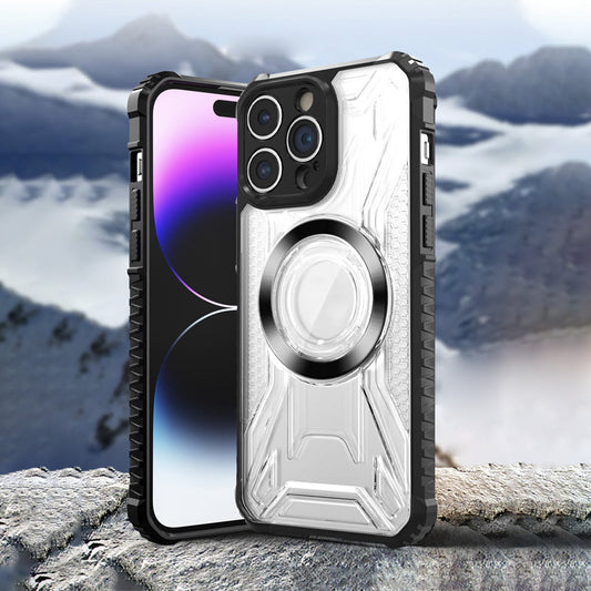 Coque de protection intégrale pour iPhone avec anneau magnétique