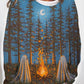 ✈Livraison gratuite à l'achat de 2 pièces✈T-Shirt rétro imprimé peinture de fantôme à la bougie