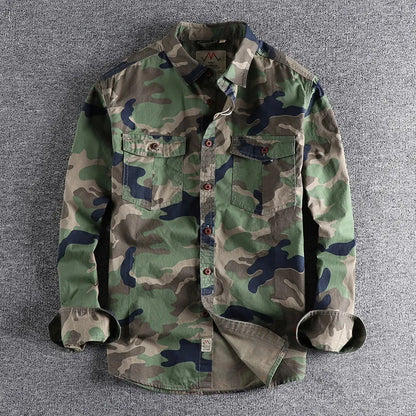Chemises de cargo camouflage pour hommes
