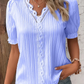 Chemise élégante en dentelle unie à col en V (achetez-en 2, livraison gratuite)