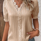 Chemise élégante en dentelle unie à col en V (achetez-en 2, livraison gratuite)