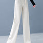 🎁Pantalon droit matelassé et épais de couleur unie à larges jambes et cordon de serrage pour femmes