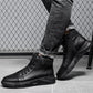 Bottes montantes en cuir pour hommes de haute qualité - confortables et respirantes