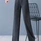 🎁Pantalon droit matelassé et épais de couleur unie à larges jambes et cordon de serrage pour femmes