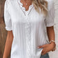 Chemise élégante en dentelle unie à col en V (achetez-en 2, livraison gratuite)