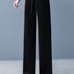 🎁Pantalon droit matelassé et épais de couleur unie à larges jambes et cordon de serrage pour femmes