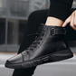 Bottes montantes en cuir pour hommes de haute qualité - confortables et respirantes