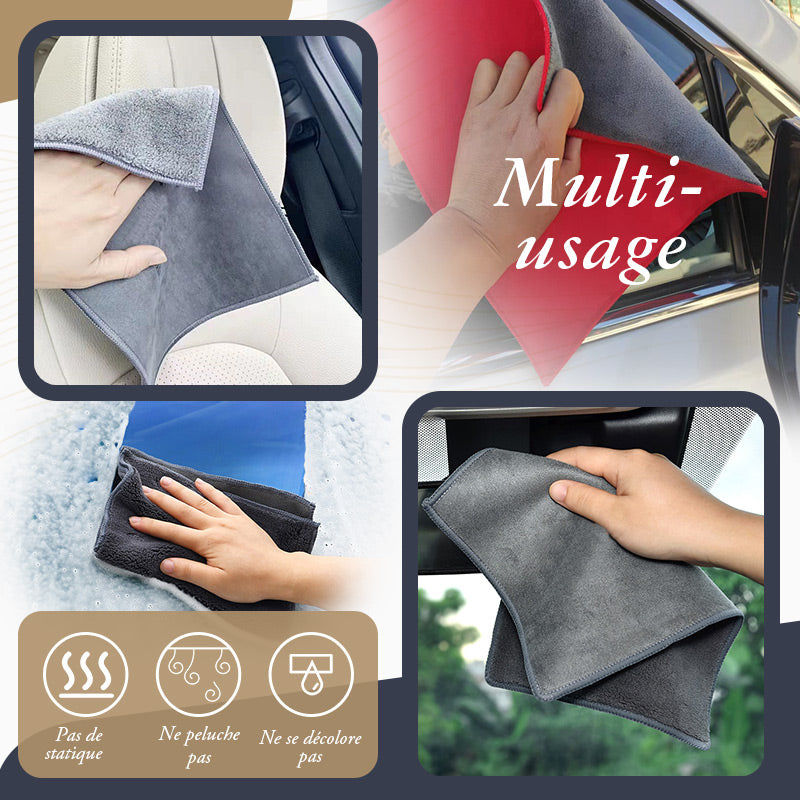 Chiffon de lavage auto super absorbant en cuir velours【Achetez 2, obtenez 1 gratuit】