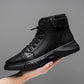 Bottes montantes en cuir pour hommes de haute qualité - confortables et respirantes