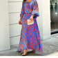Ensemble haut imprimé et jupe longue pour femme